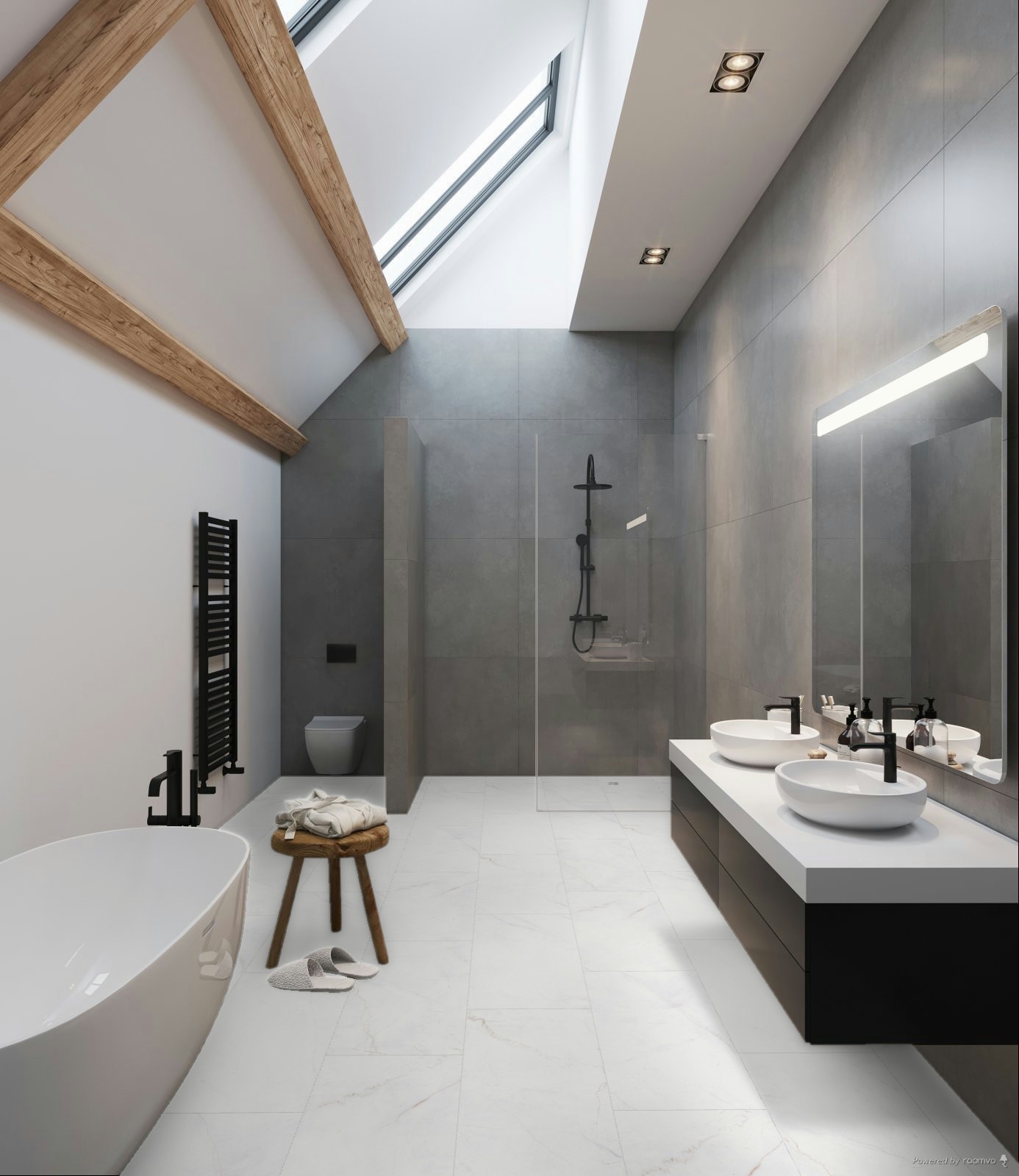 Falquon Marmorata Chiara 8mm Stone Effect Laminate Flooring (High Gloss) - image 3