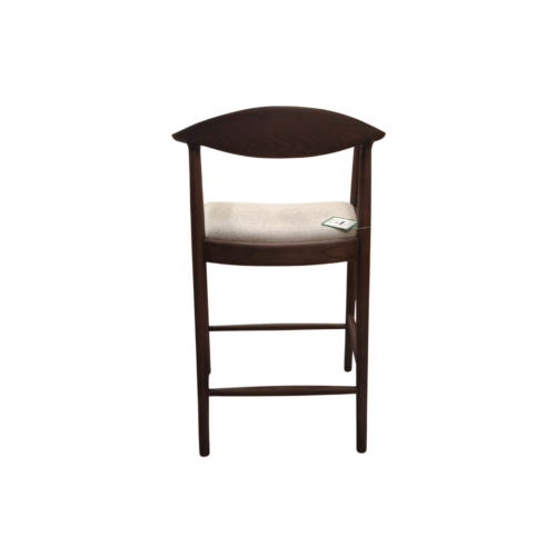 Fern Walnut Barstool in Oatmeal Boucle product image 3