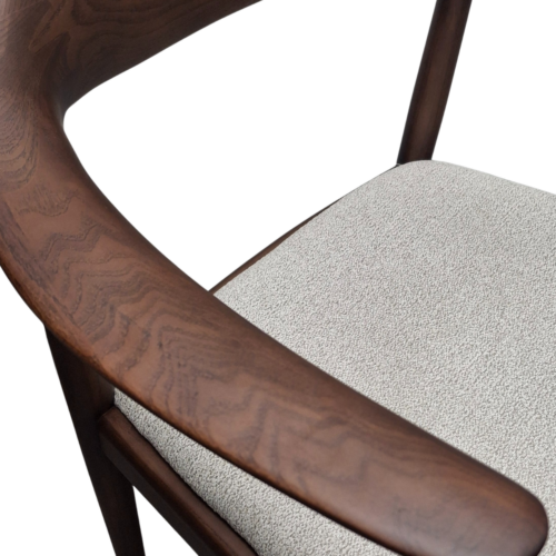 Fern Walnut Dining Chair in Oatmeal Boucle - Box of 2 product image 6