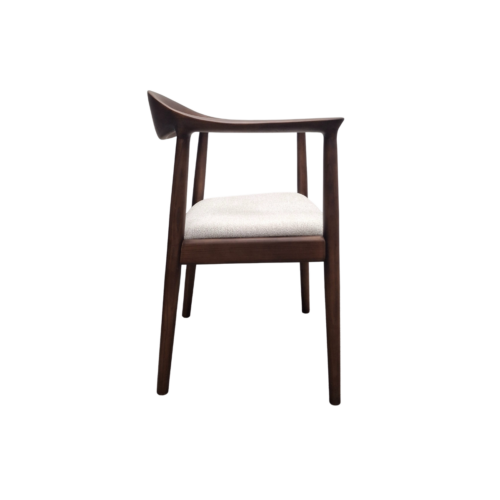 Fern Walnut Dining Chair in Oatmeal Boucle - Box of 2 product image 4