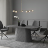 Davos Grey Oval Ceramic Dining Table 180cm featured image