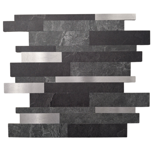 Self Adhesive 3D Mosaic Wall Tiles - Slate - 30cm x 30cm (10 pack) product image 2