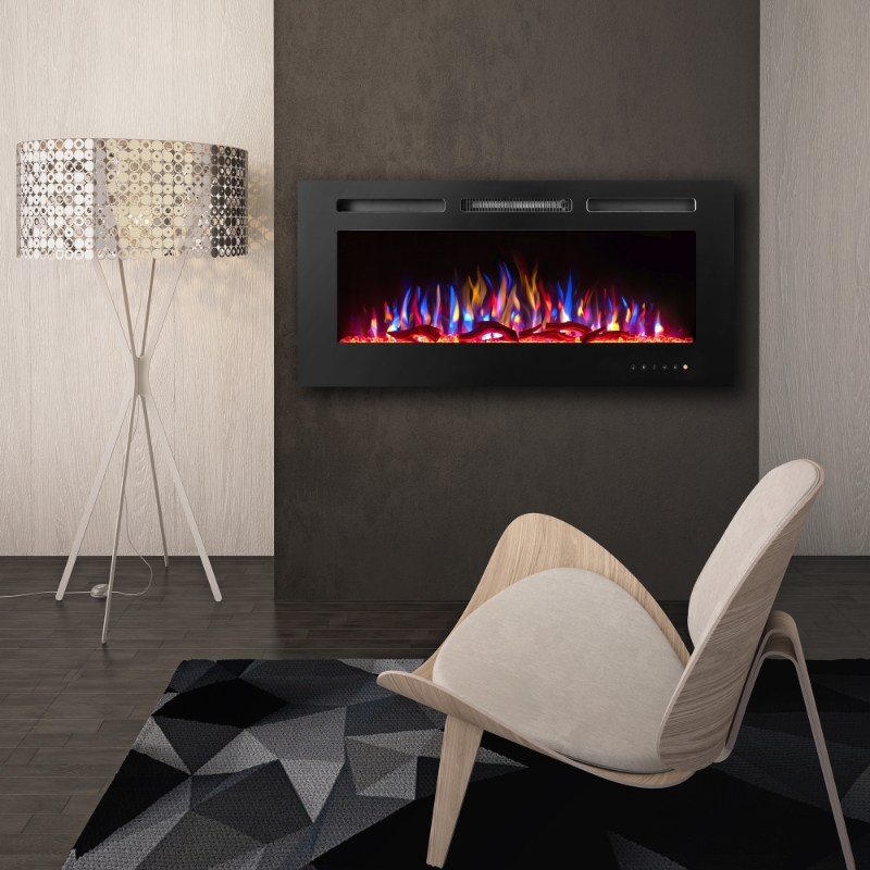 Luminis Insert Fire 50 Inch WiFi Electric Fireplace – Black