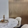 Wood Effect Slatted Wall Panels Gold 4