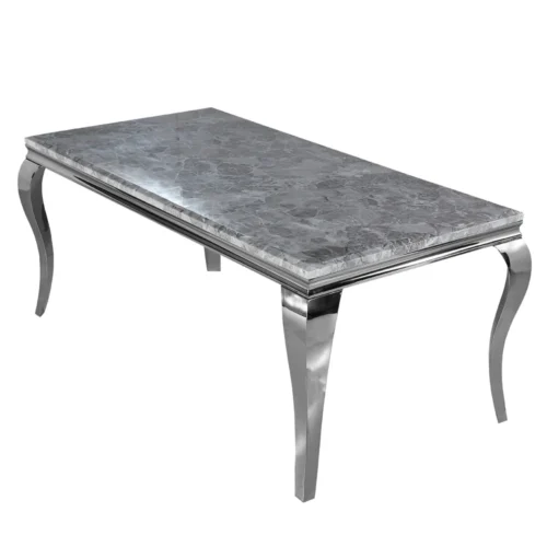 Louis Chrome 200cm Dining Table in 5 Colours