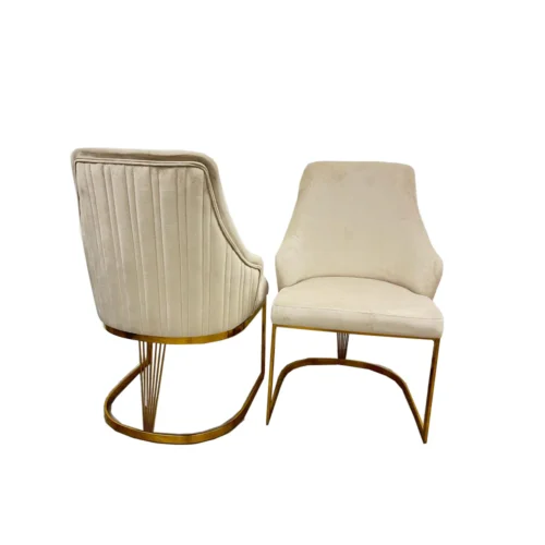 Chelmsford Velvet Dining Chair Gold Legs
