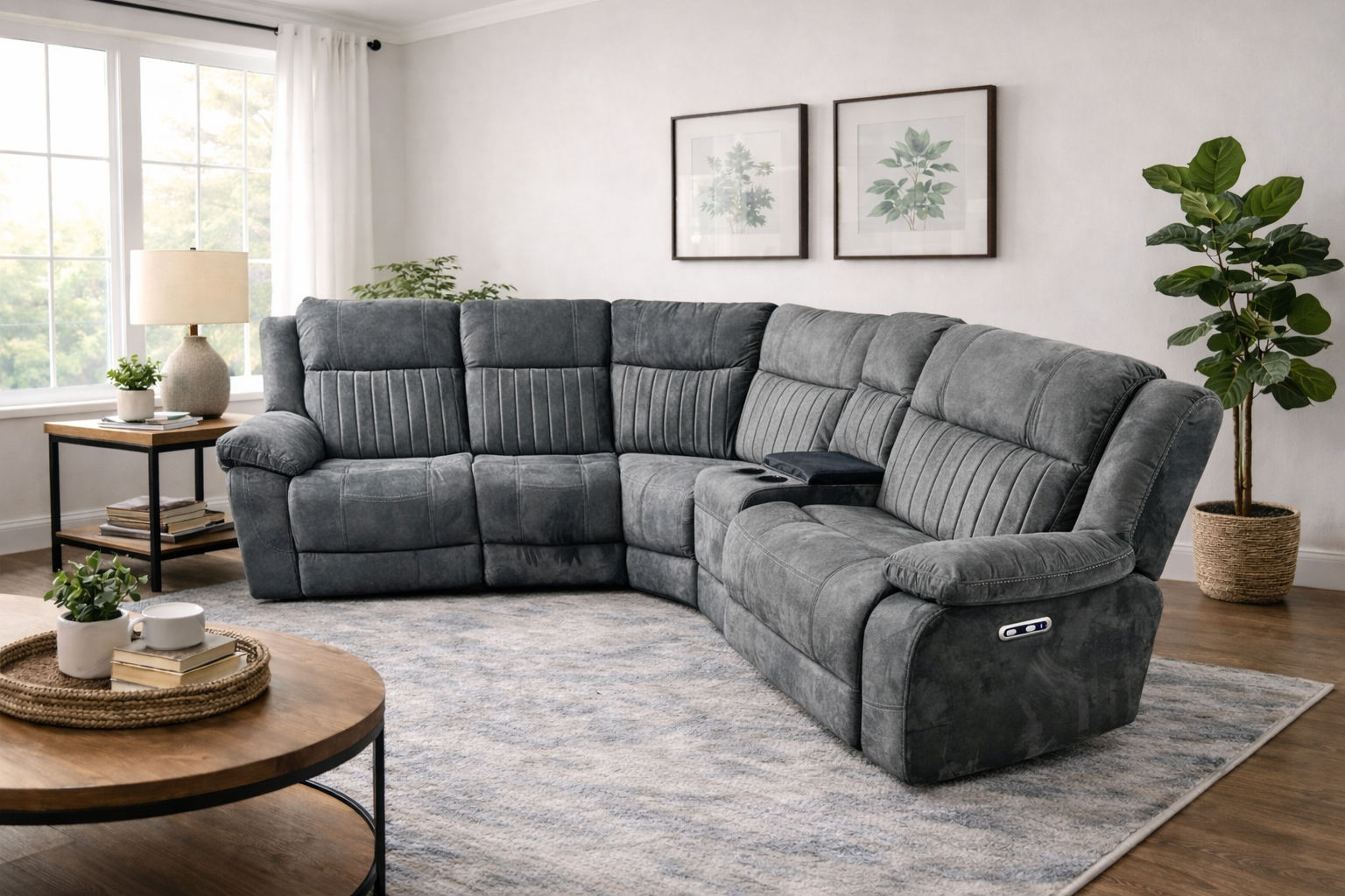 Rose Corner Sofa – 2+2 Seater Electric Recliner with Optional Console