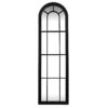 Black Wood Tall Arched Window Mirror - product image 1