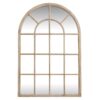 Washed Wood Arched Window Mirror - product image 1