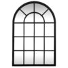 Black Wood Arched Window Mirror - product image 1