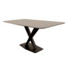 Apollo 1.6m Black Dining Table with Black Sintered Stone Top