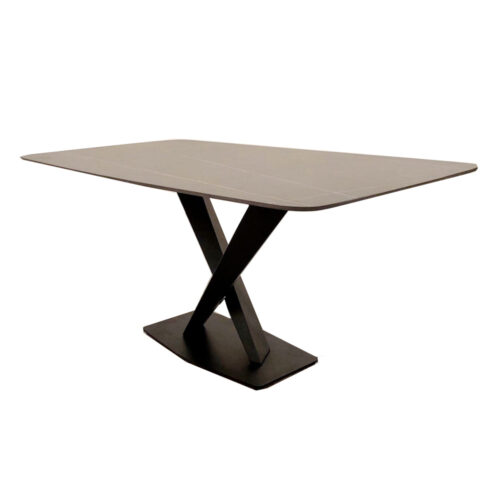 Apollo 1.6m Black Dining Table with Black Sintered Stone Top