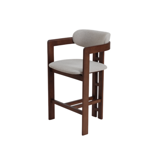 Clara Walnut Barstool in Oatmeal Boucle featured image