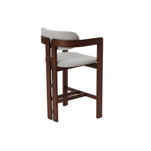 Clara Walnut Barstool in Oatmeal Boucle product image 2