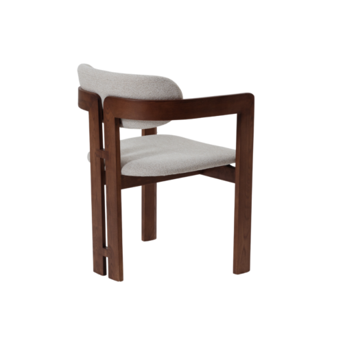 Clara Walnut Dining Chair in Oatmeal Boucle - Box of 2 product image 2