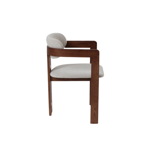 Clara Walnut Dining Chair in Oatmeal Boucle - Box of 2 product image 5