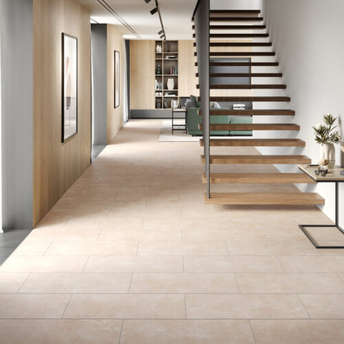 Falquon Botticino Light 8mm Stone Effect Laminate Flooring (High Gloss) - image 2