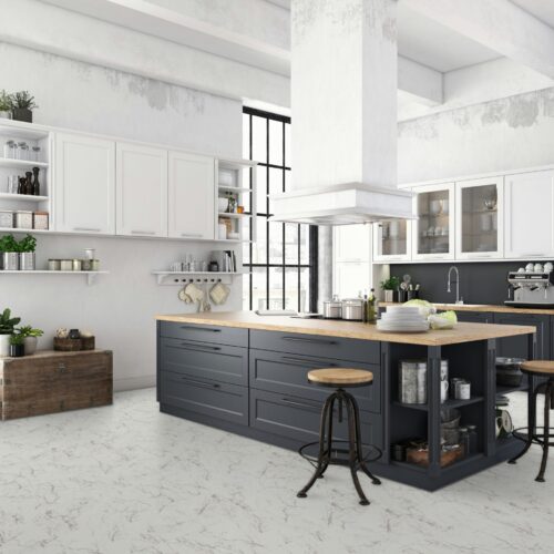 Falquon Carrara Marble 8mm Stone Effect Laminate Flooring (High Gloss) - image 2