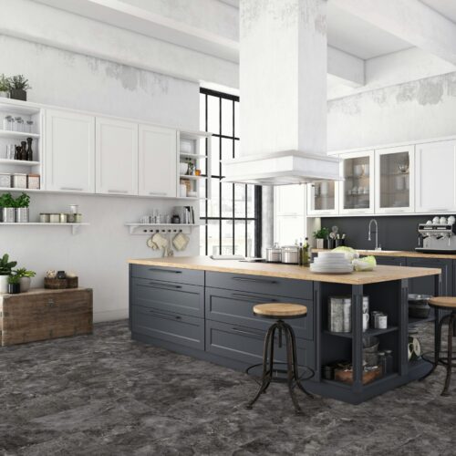 Falquon Martico Nero 8mm Stone Effect Laminate Flooring (High Gloss) - image 2