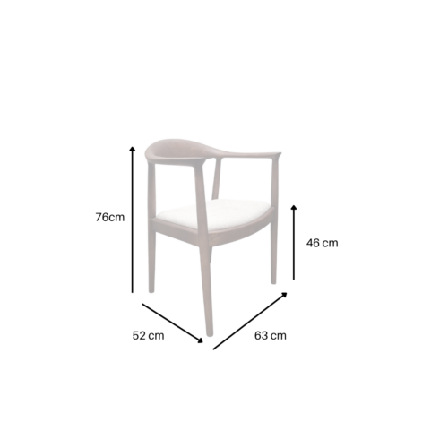 Fern Walnut Dining Chair in Oatmeal Boucle - Box of 2 product image 7