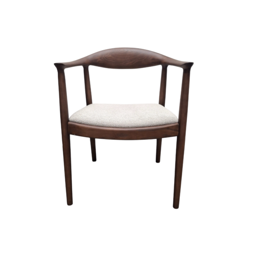 Fern Walnut Dining Chair in Oatmeal Boucle - Box of 2 product image 2
