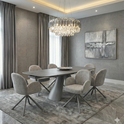 Gstaad Grey Extendable Stone Dining Table product image 2