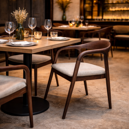 Tess Walnut Dining Chair in Oatmeal Boucle - Box of 2 product image 8