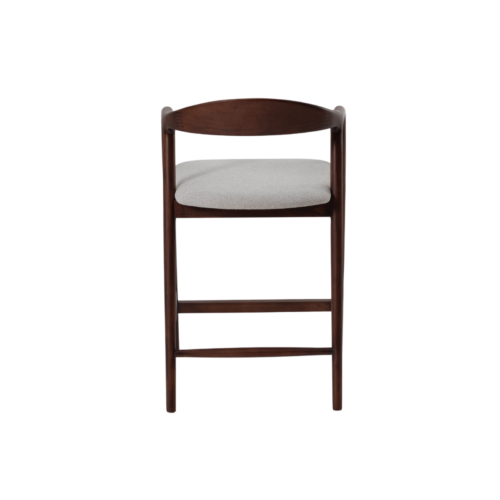 Tess Walnut Barstool in Oatmeal Boucle product image 4