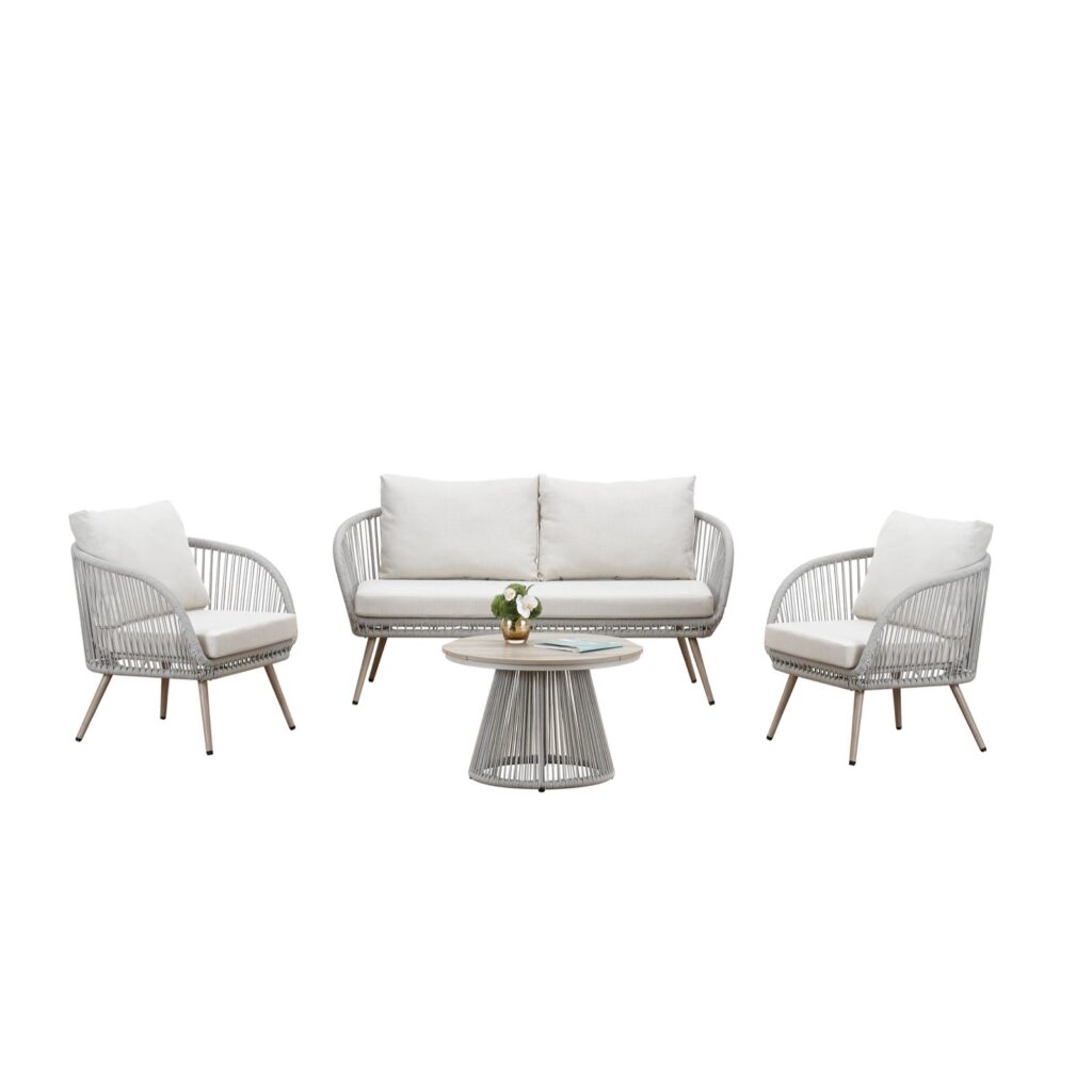 Cove Outdoor Lounge Set Natural – 4 Seater