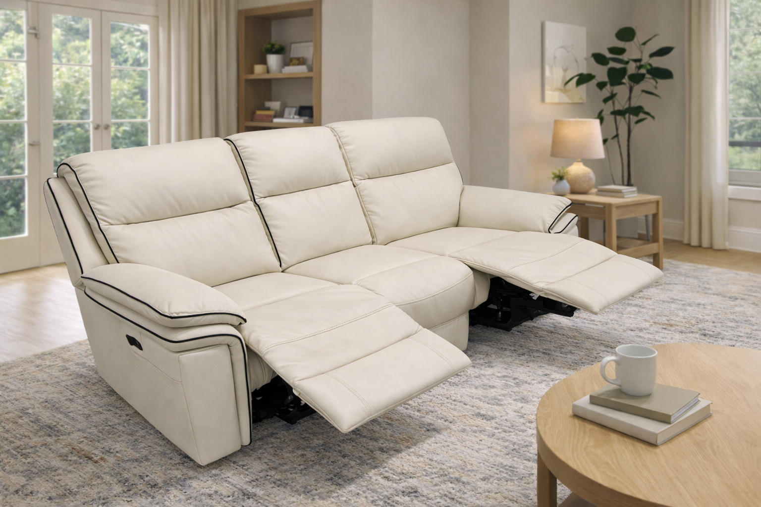 Montana Ivory Recliner Sofa