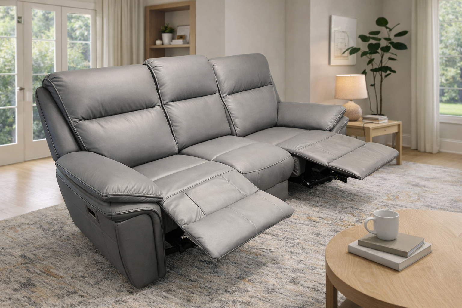 Montana Grey Recliner Sofa