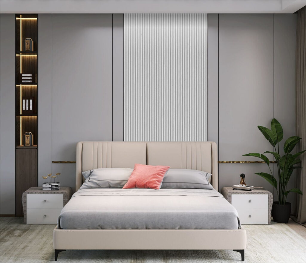 Seamless PVC Wall Panels – Light Grey