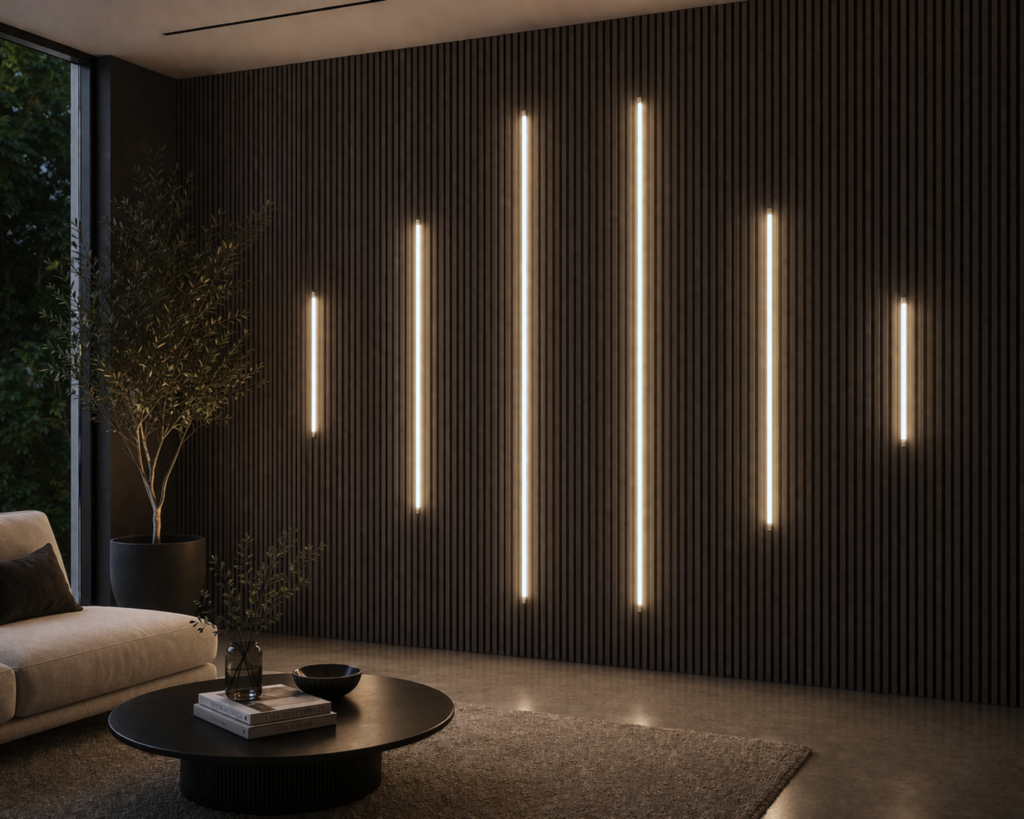 Wall Panel LED Strip Lighting Kit – Black Trim