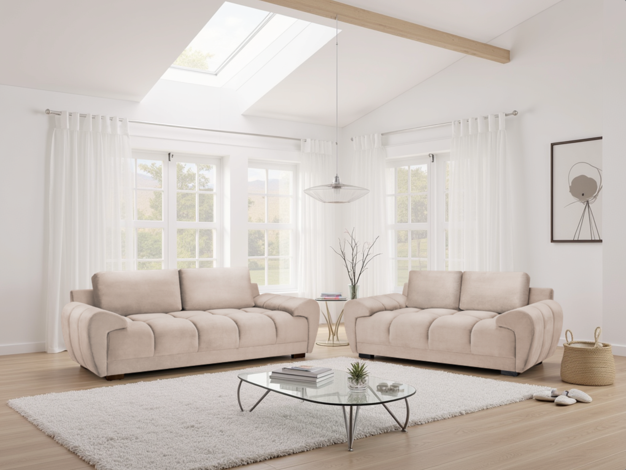 Azzuro Mocha 3+2 Sofa Set