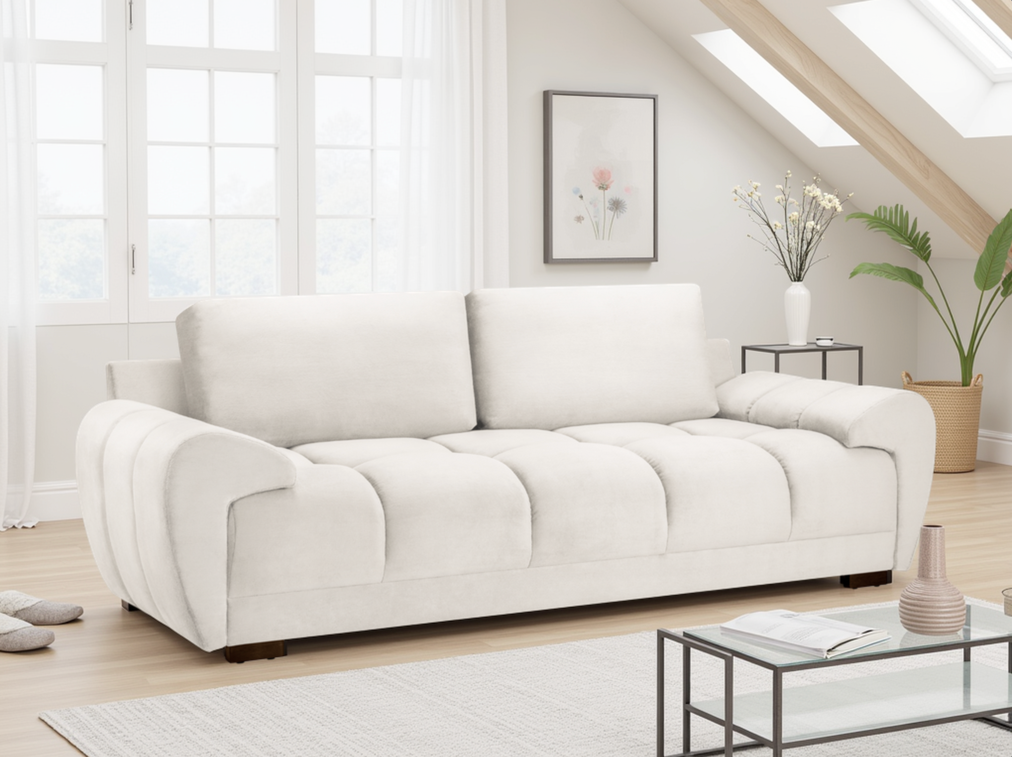 Azzuro Cream Sofa