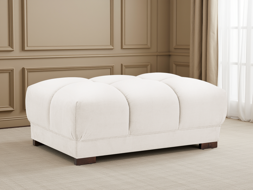Azzuro Cream Footstool