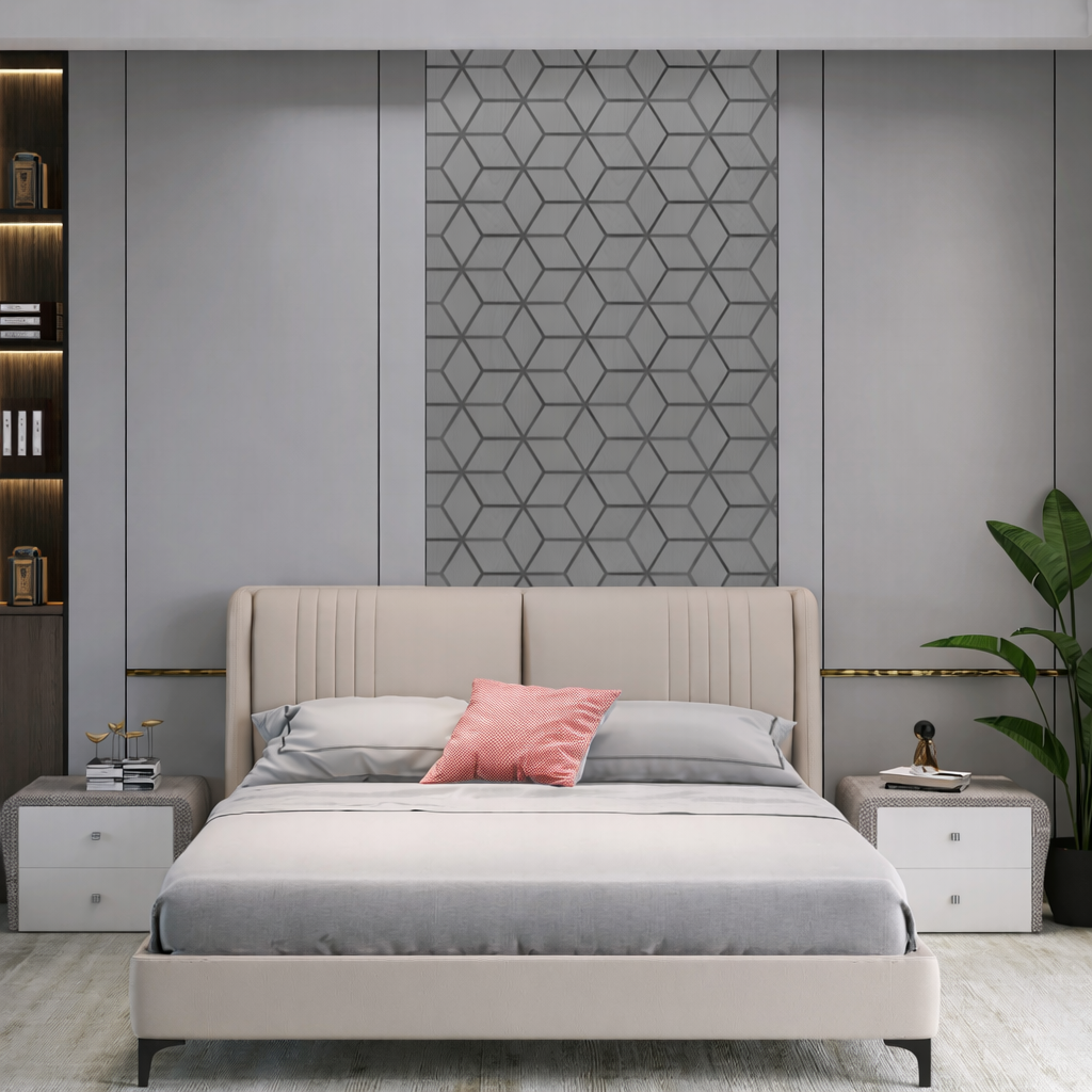 Acoustic 3D Block Wall Panels – Grey – 240cm x 60cm (4 pack)