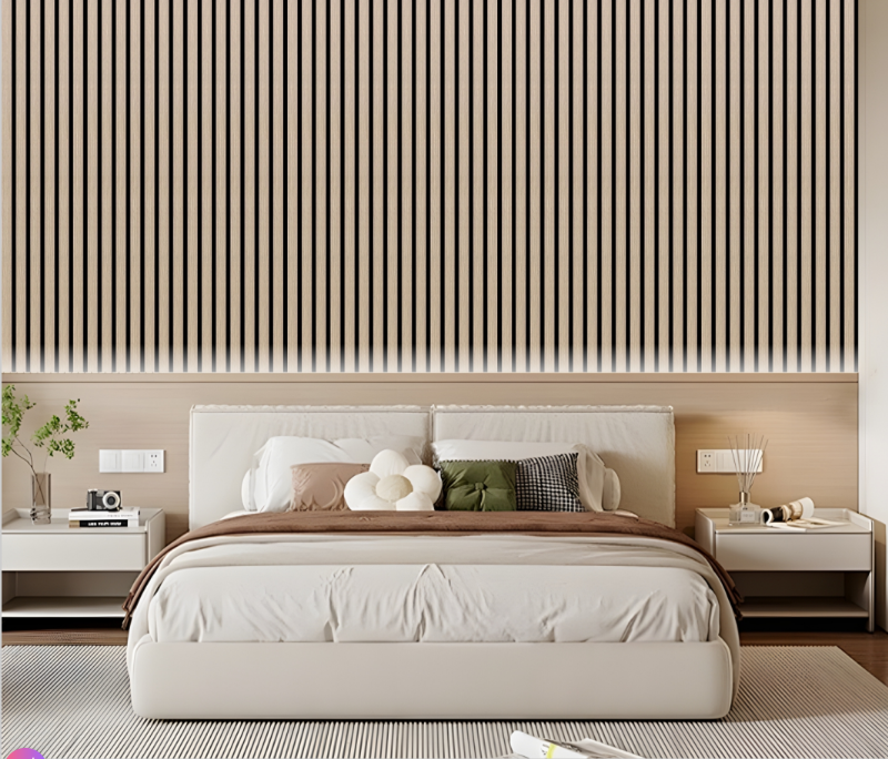 Tall Acoustic Slat Wall Panels – Oak – 280cm x 60cm (Pack of 3)