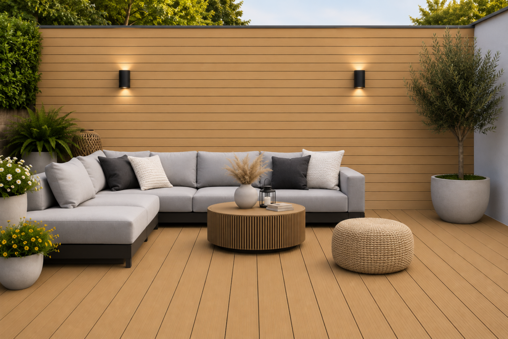 Composite Decking Boards – Oak – 290cm x 15cm (Pack of 4)