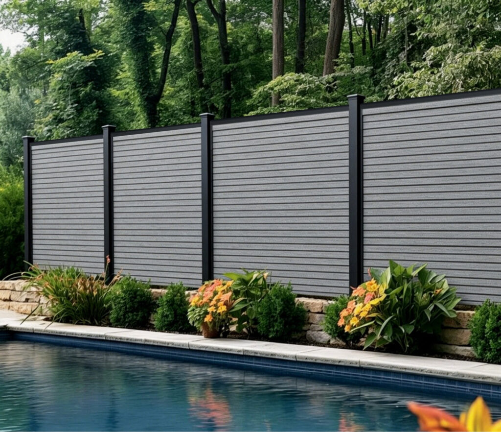 Composite Wide Fence Boards – Grey Oak – 180cm x 30cm (Pack of 6)