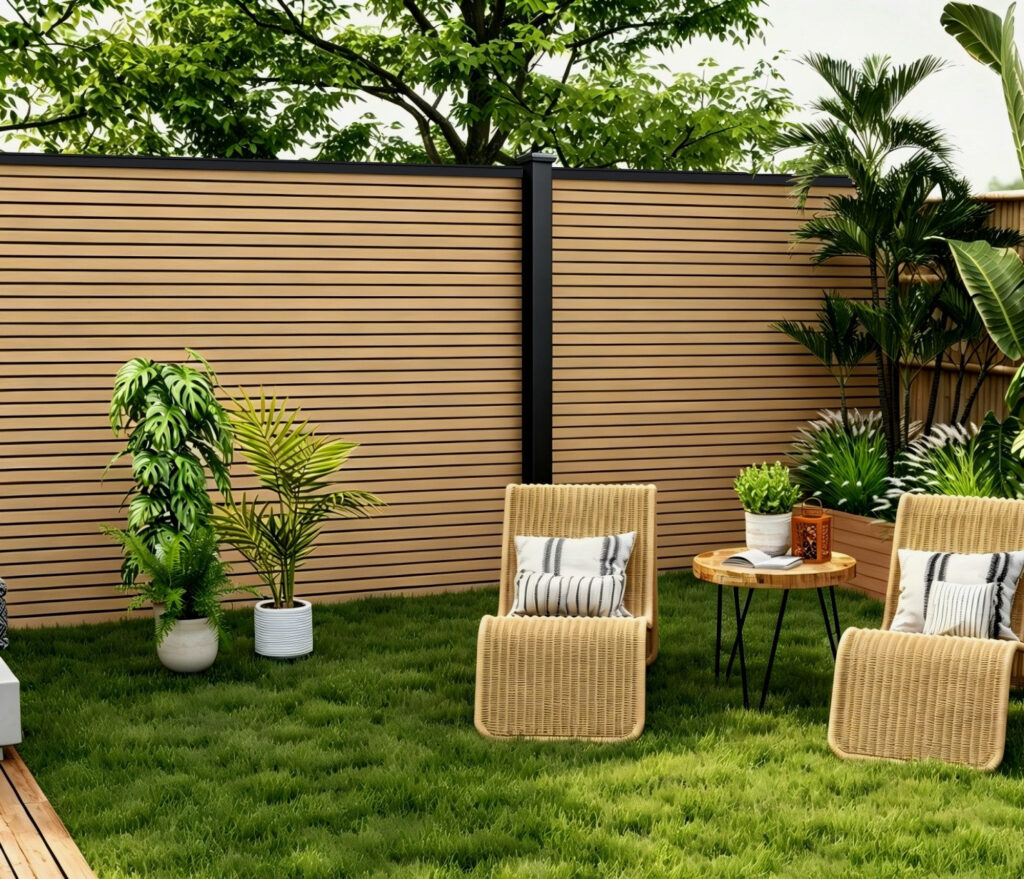 Composite Wide Fence Boards – Oak – 180cm x 30cm (Pack of 6)