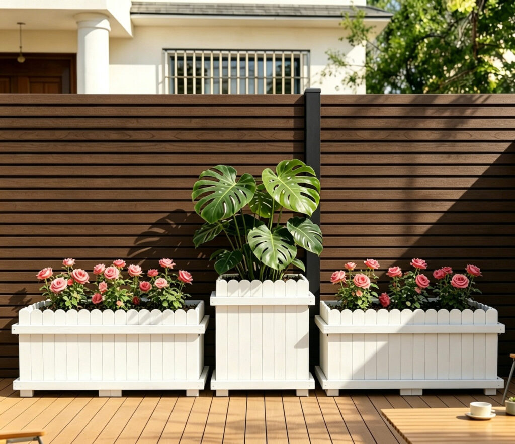 Composite Wide Fence Boards – Walnut – 180cm x 30cm (Pack of 6)