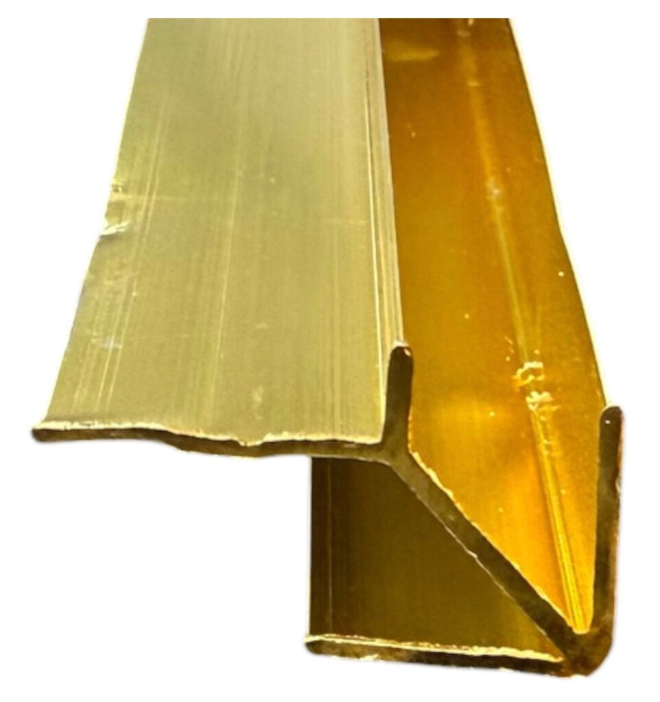Aluminium Corner Strip – Gold – 300cm (Pack of 10)