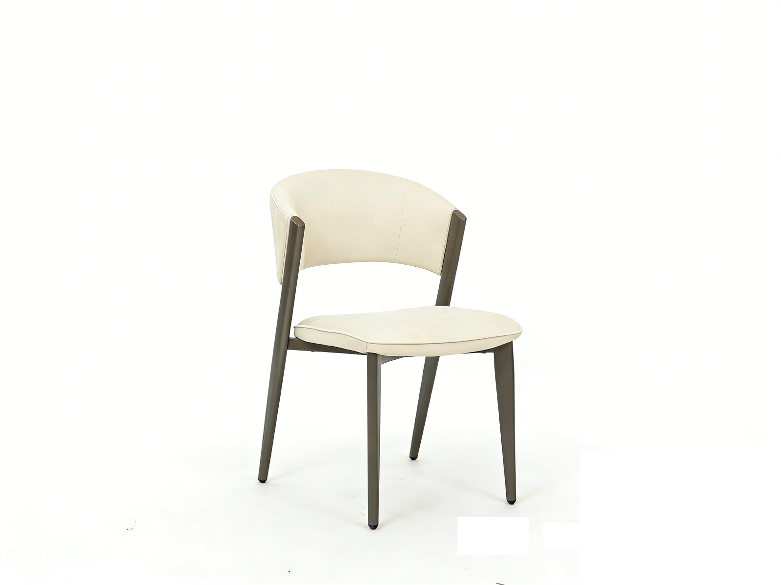 Catello Dining Chair – Walnut & Cream Fabric