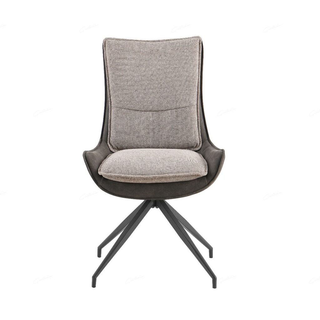 Plush Velvet Dining Chair – Grey with Gold Frame