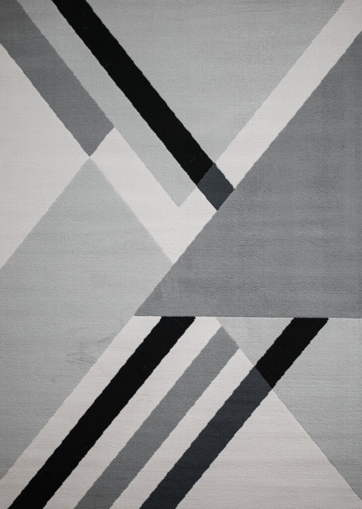 Balletto 186B Grey / Black Rug
