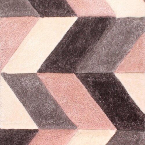 3D Carved Blazon Blush Rug