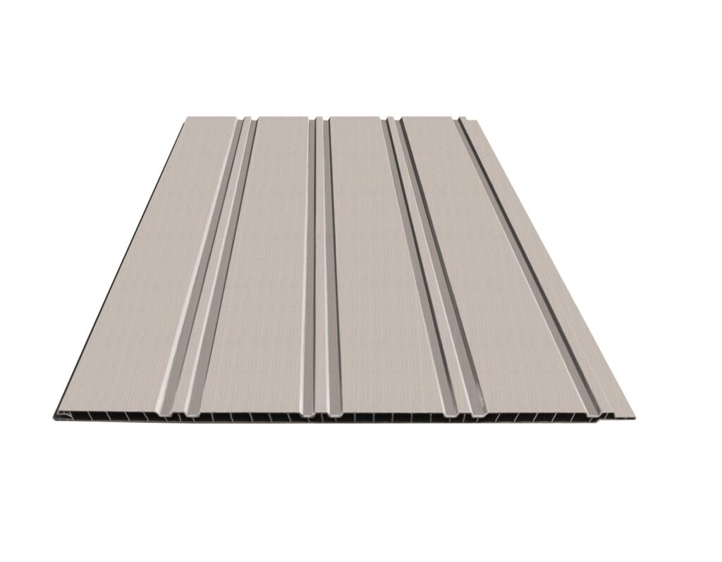 Fluted PVC Wall Panels – Light Grey – 240cm x 30cm (Pack of 8)