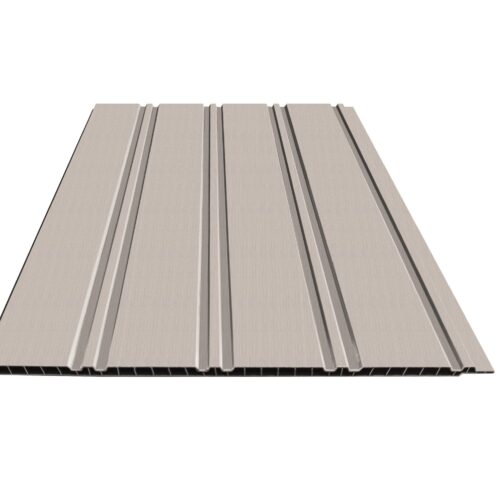 Fluted PVC Wall Panels - Light Grey - 240cm x 30cm (Pack of 8)
