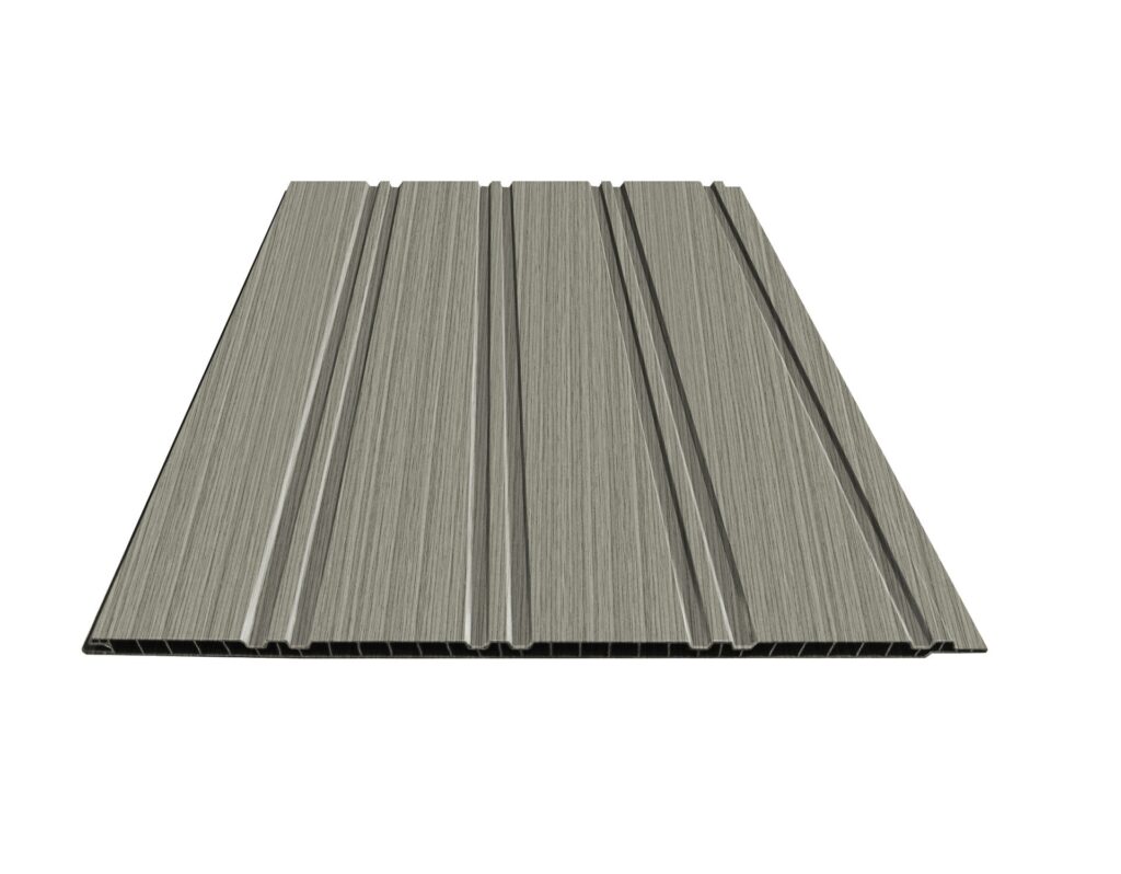 Fluted PVC Wall Panels – Dark Grey – 240cm x 30cm (Pack of 8)